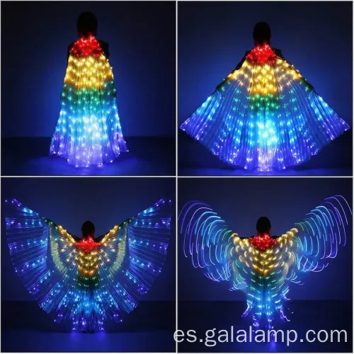 Capa fluorescente con diseño de ala de mariposa LED